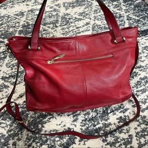 CLUCI Shoulder Bag, Of Fine Red Leather!
